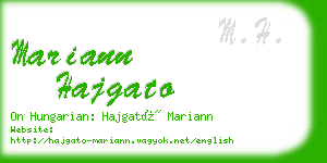 mariann hajgato business card